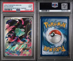 2025 POKEMON MEG EN-MEGA EVOLUTION ENHANCED BSTR BOX TOPPER BULBASAUR PSA 9 - Image 2