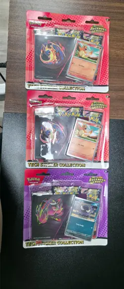 Lot Ascended Heroes Tech Sticker Collection & Blister Packs Pokemon New 3 - Image 1
