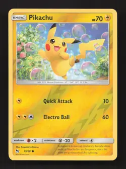 Pikachu 19/68 Common Hidden Fates Reverse Holo Near Mint - Image 1