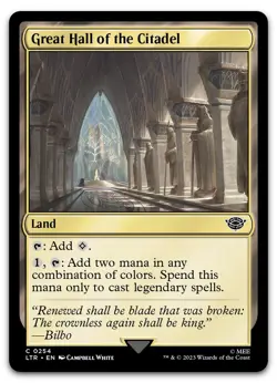 Great Hall of the Citadel #254 (NM) Lord of the Rings LTR Magic MTG - Image 1