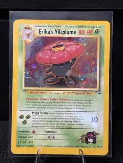1st Edition Erika's Vileplume #5 Pokemon Gym Heroes -LP - Image 1