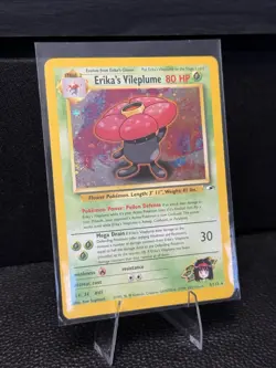 1st Edition Erika's Vileplume #5 Pokemon Gym Heroes -LP - Image 2