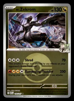 N's Zekrom 155/217 ASC ME: Ascended Heroes Pokemon NM Reverse Holo - Image 1