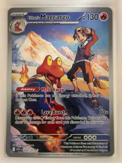 Ethan's Magcargo 222/217 Illustration Rare Ascended Heroes Pokemon NM - Image 1