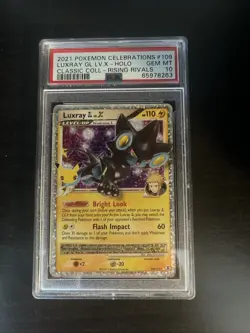 2021 POKEMON CELEBRATIONS CLASSIC COLL #109 LUXRAY GL LV.X-HOLO PSA 10 - Image 1