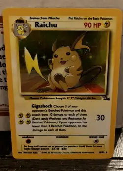 1999 Pokemon Fossil Raichu Holo 14/62 Rare Vintage WOTC LP/NM - Image 1