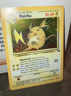 1999 Pokemon Fossil Raichu Holo 14/62 Rare Vintage WOTC LP/NM - Image 5