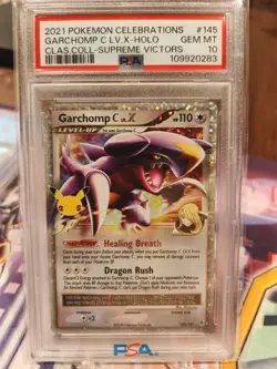 2021 Pokemon Celebrations Classic Collection 145 Garchomp C LV.X PSA 10 GEM MINT - Image 1
