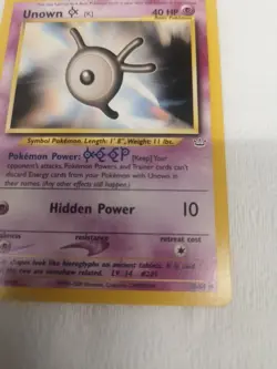 Unown (K) 58/64 Neo Revelation 2001 Vintage Pokemon Unlimited Regular - Image 3