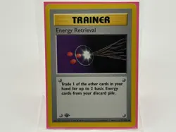 Pokemon - Base Set Shadowless 1st Edition Energy Retrieval 081/102 - Uncommon LP - Image 1