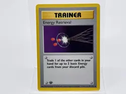 Pokemon - Base Set Shadowless 1st Edition Energy Retrieval 081/102 - Uncommon LP - Image 3