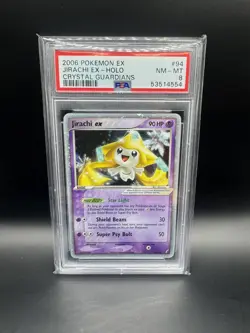 2006 POKEMON EX CRYSTAL GUARDIANS #94 JIRACHI EX-HOLO PSA 8 - Image 1