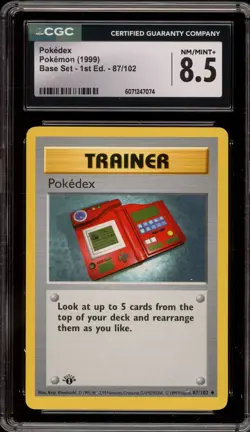 Pokemon Pokedex Base Set Shadowless 1st Edition #87 CGC 8.5 - Image 1