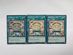 MZMU-EN056 Sandwich Day x3 Super Rare 1st Edition YuGiOh Playset - Image 1