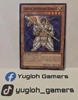 YUGIOH GAROTH LIGHTSWORN WARRIOR SDLI 1ST EDITION COMMON LIGHT PLAYED - Image 1