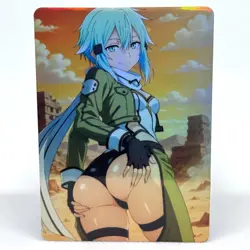 Sword Art Online Sinon Goddess Anime Waifu ACG Foil Card - Image 1
