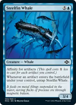 Steelfin Whale FOIL Modern Horizons 2 NM Blue Common MAGIC MTG CARD ABUGames - Image 1