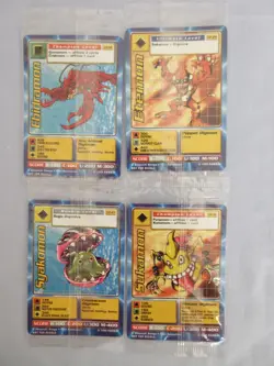Bandai 1999 Shreddies Promo Cards x 4 in Sealed Packets Etemon,Syakomon,Sukamon - Image 1