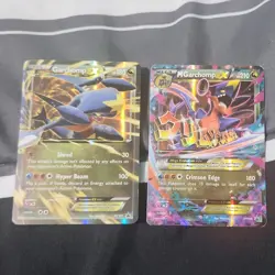 2 IN 1 Pokemon TCG XY Series Garchomp & Mega Garchomp EX Holo Cards (SEE DESC) - Image 1