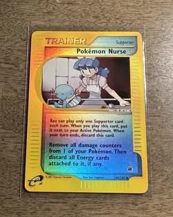Pokemon Nurse 145/165 Expedition Base Set Reverse Holo Pokemon Card - Image 1