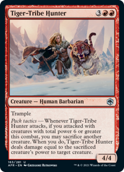Tiger-Tribe Hunter FOIL Adventures in the Forgotten Realms NM CARD ABUGames - Image 1