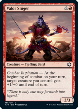 Valor Singer FOIL Adventures in the Forgotten Realms NM Red Common CARD ABUGames - Image 1