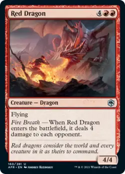 Red Dragon FOIL Adventures in the Forgotten Realms NM Red Uncommon CARD ABUGames - Image 1