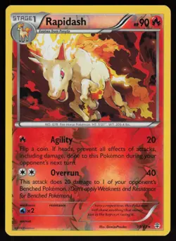 Reverse Holo Rapidash 15/83 Generations DemizuPosuka Art Pokemon TCG Card - Image 1