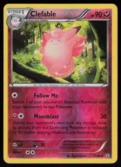 Reverse Holo Clefable 51/83 Generations Atsuko Nishida Art Pokemon TCG Card - Image 1