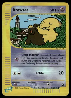 Pokemon Cards Drowzee 74b/147 Reverse Holo Aquapolis Common NM - Image 1