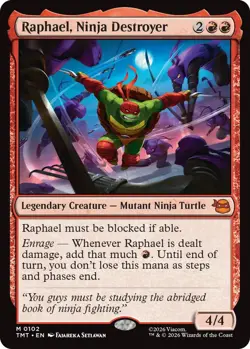 Raphael, Ninja Destroyer - Foil Light Play, English Magic the Gathering MTG Teen - Image 1