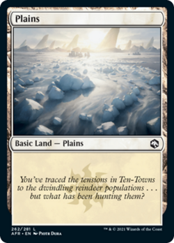 Plains (262) FOIL Adventures in the Forgotten Realms NM Basic Land CARD ABUGames - Image 1