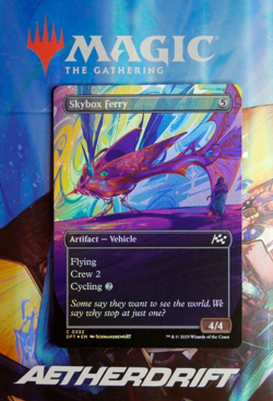 MTG DFT: Skybox Ferry (Artifact Vehicle) Aetherdrift Full Art Common 0332 Foil - Image 1