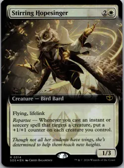 Stirring Hopesinger (Extended Art) R Secrets of Strixhaven 314 NM Foil - Image 1