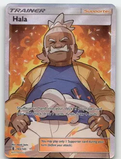 HALA (FULL ART) 143/145 ULTRA RARE GUARDIANS RISING POKEMON NEAR MINT - Image 2
