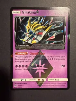LP Giratina Ultra Prism Star 58/156 Holo Pokemon card English - Image 1