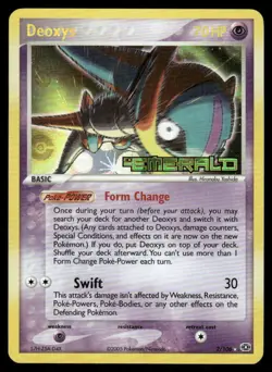 Pokemon Cards Deoxys 2/106 Reverse Holo STAMPED Emerald Holo Rare NM - Image 1