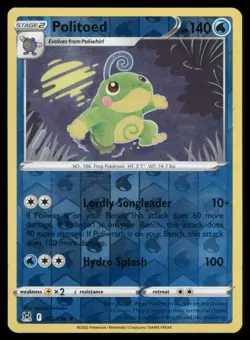 Politoed 032/196 Rare Lost Origin Pokemon Reverse Holo Near Mint - Image 1