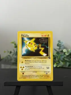 Pikachu #4 1999 WB Black Star Promo Pokemon the First Movie Pokemon TCG - Image 1