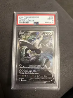 2022 Pokemon Lugia v Silver Tempest 186/195 Alt Art Ultra Rare PSA 8 NM - Image 1