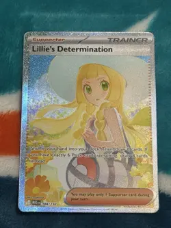 [NEAR MINT] Pokemon Lillie's Determination Sir 184/132 Me01: Mega Evolution Holo - Image 1