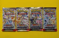 Pokemon TCG: Prismatic Evolutions Pack Art Set! Four (4) Sealed Booster Packs! - Image 1