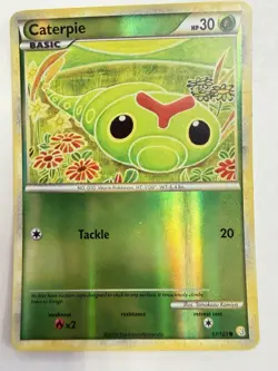 Pokemon Caterpie 57/123 Reverse Holo HeartGold SoulSilver 2010 NM - Image 1