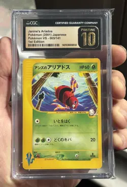 Pokemon 2001 Japanese VS Janine's Ariados 065/141 1st Edition CGC Pristine 10 - Image 1