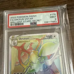 2022 Pokemon SWSH FA Arceus VStar Brilliant Stars Secret 176 - PSA 9 - Image 2