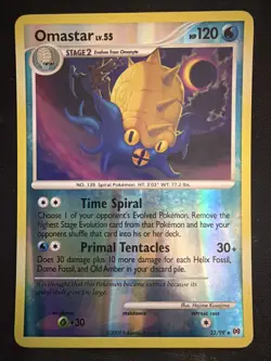 Pokemon TCG Omastar Reverse Holo Rare Card 23/99 Arceus NM - Image 1