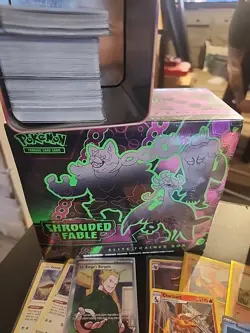 Storage Auction Find New Pokemon Shrouded Fable EtB all Yr Single Charizard Lot - Image 2