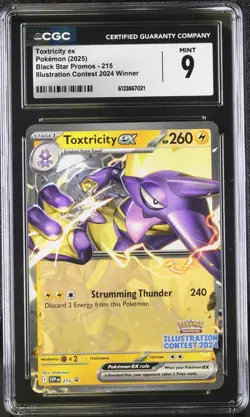 2025 Pokemon SV Black Star Promos Toxtricity ex #215 CGC 9 (FREE S&H) - Image 1