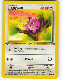 Jigglypuff - 1st Edition - 54/64 Jungle Set - Pokemon TCG - 1999 - Image 1
