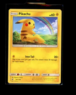 Pokemon Pikachu Common 28/73 Shining Legends Light Play - Image 1